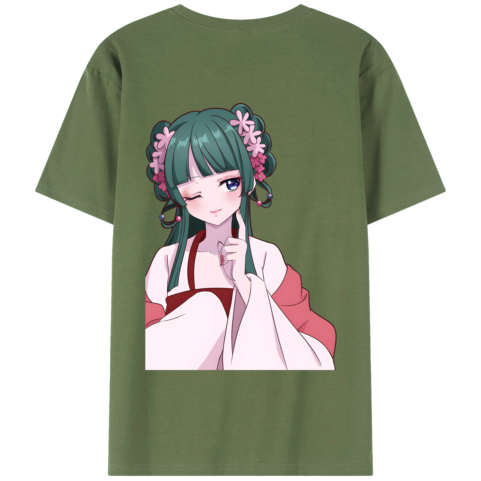 （画像用） 薬屋のひとりごと The Apothecary Diaries 綿100％ メンズ半袖Tシャツ（バックプリント） 通気性